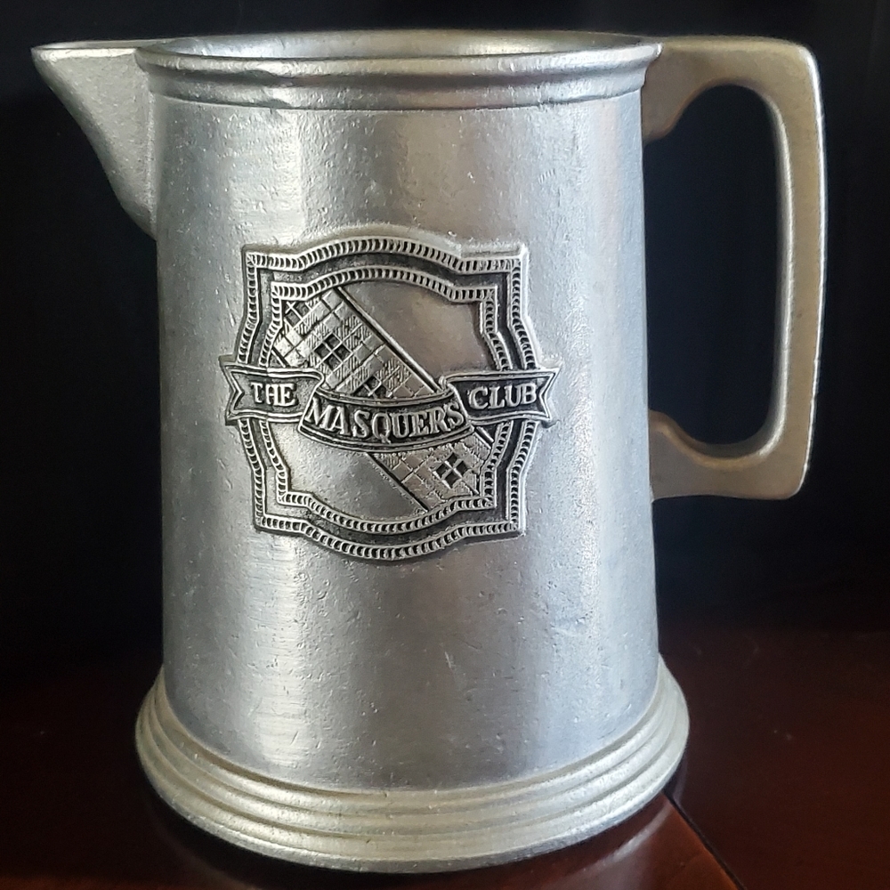Rare Wilton Armetale "Masquers Club" 64 oz Pitcher